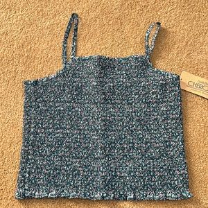 Beautiful teal color crop top